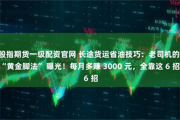 股指期货一级配资官网 长途货运省油技巧：老司机的 “黄金脚法” 曝光！每月多赚 3000 元，全靠这 6 招